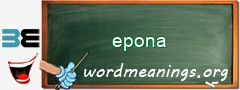 WordMeaning blackboard for epona